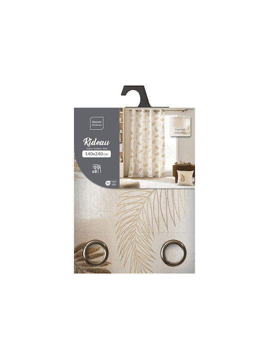 Curtain With Grommets Isadora Ochre 140x240cm