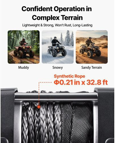 Vevor Ηλεκτρικός Εργάτης Αυτοκινήτου 4x4 12V με Δυνατότητα Έλξης 1587kg