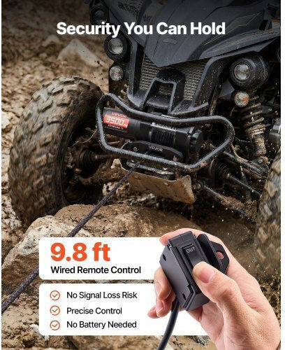 Vevor Ηλεκτρικός Εργάτης Αυτοκινήτου 4x4 12V με Δυνατότητα Έλξης 1587kg