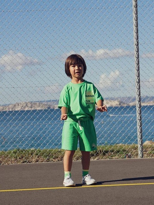 Kids Set with Shorts Summer 2 Pieces Green