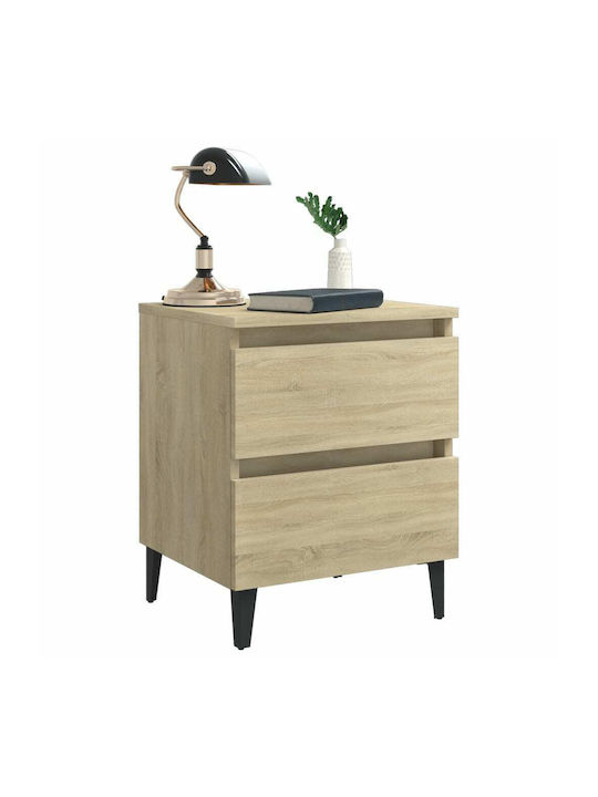 Wooden Bedside Tables 2pcs Sonoma Δρυς 40x35x50cm