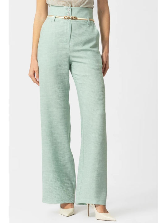 Damen Stoffhose Himmelblau