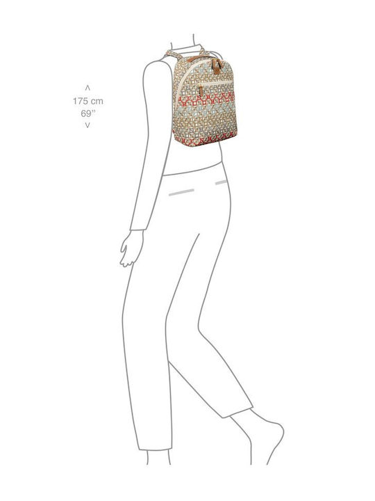 Gestrickte Damen Rucksack Mehrfarbige