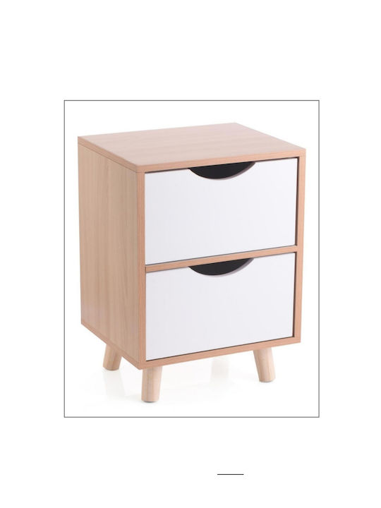 Xenia Wooden Bedside Table 32.5x28.5x19.7cm