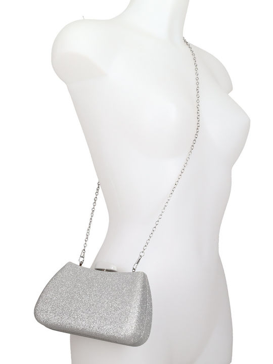 Damentasche Kupplung Silber