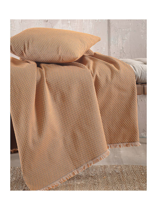 Rythmos Rami Zweisitzer-Sofa Überwurf Jacquard 180x240cm Ecru