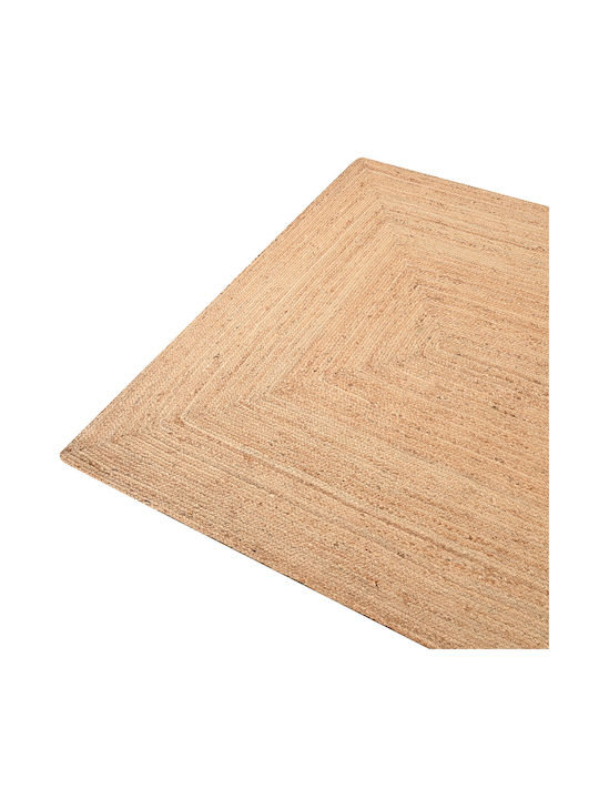Handmade Wicker Beige Runner Rug 80x150cm
