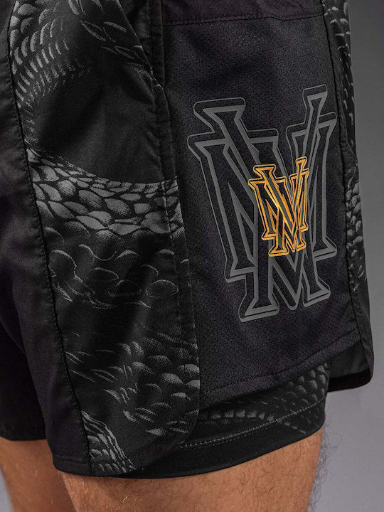 Sport Herren Shorts Schwarz/Grau/Gold