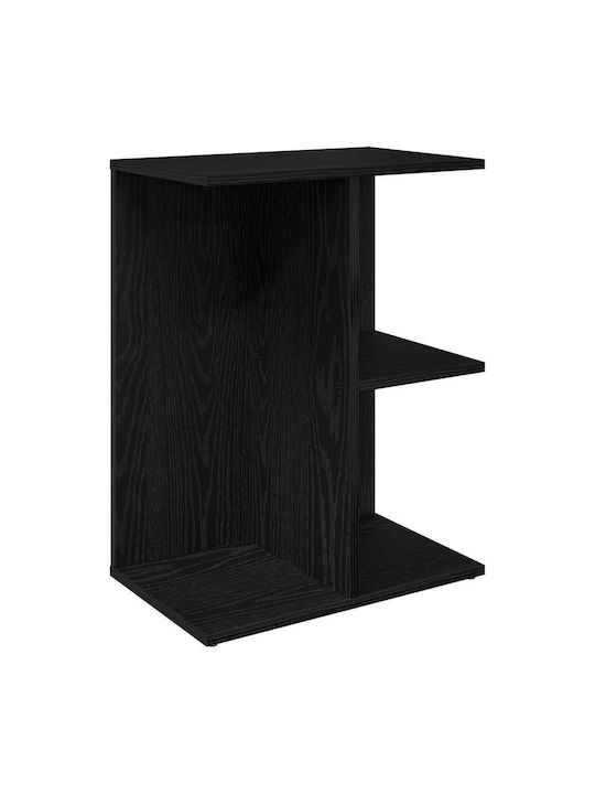 Κομοδίνο Ξύλινο Μαύρη δρυς 46.5x29x61cm