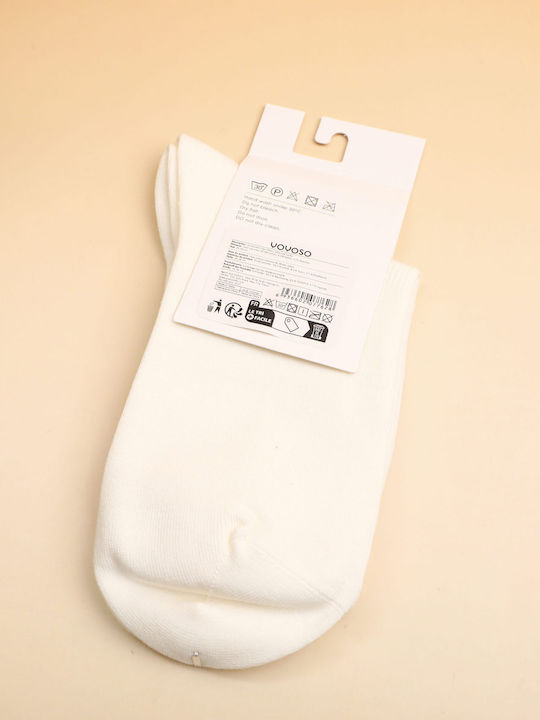Herren Monochrome Socken Weiß