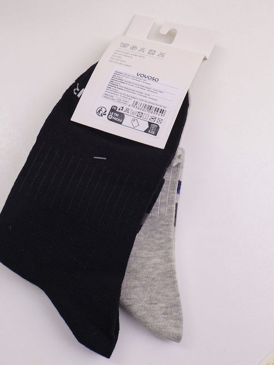 Men's Socks with White-Black Patterns 2Pack