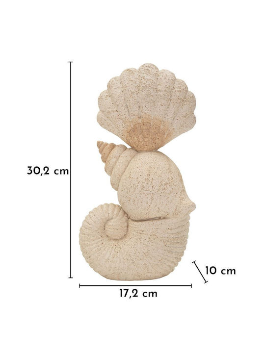 Coajă De Melc Poliesterică Culoare Ecru 17.2 X 30.2 X 10 Cm