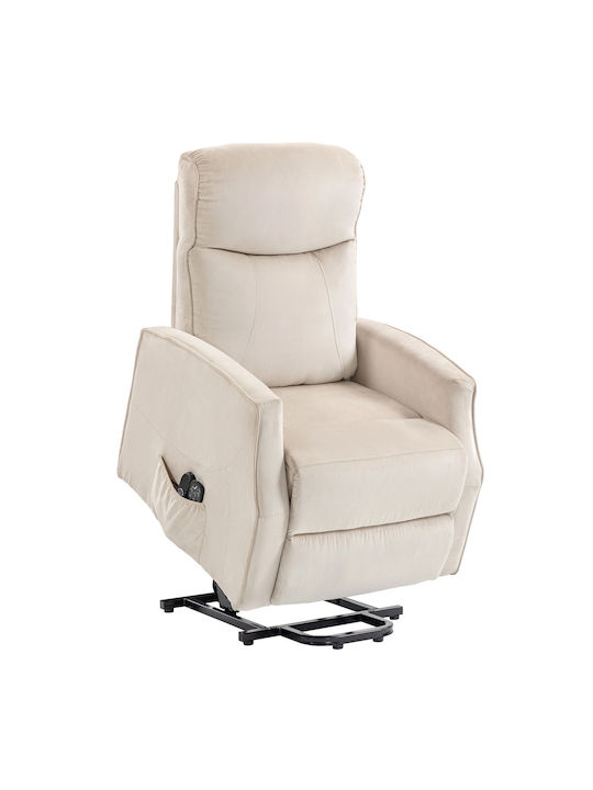 Πολυθρόνα Relax Massage με Υποπόδιο Μπεζ 74x80x140cm