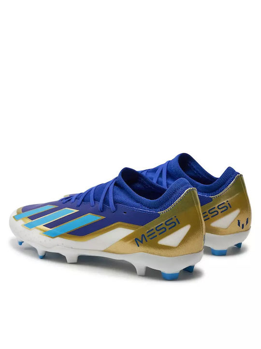 adidas X Crazyfast League Messi Football Shoes with Cleats Lucid Blue / Blue Burst / Cloud White