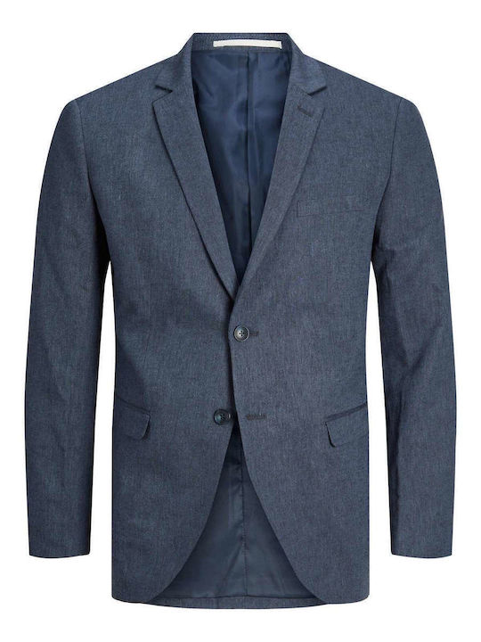 Ανδρικό Σακάκι με Στενή Εφαρμογή Navy Blazer