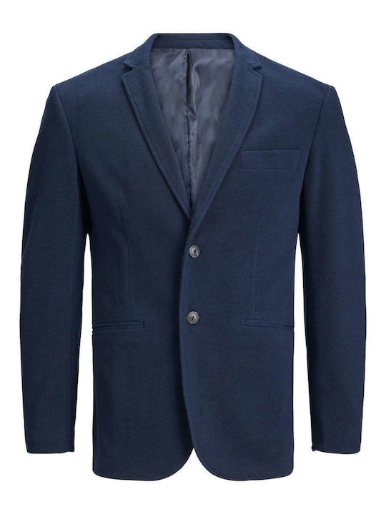 Men’s Suit Jacket with Slim Fit Navy Blue