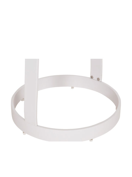 Auxiliary Table for Small Outdoor Spaces Aluminum Foldable Mino White 47x47x53cm