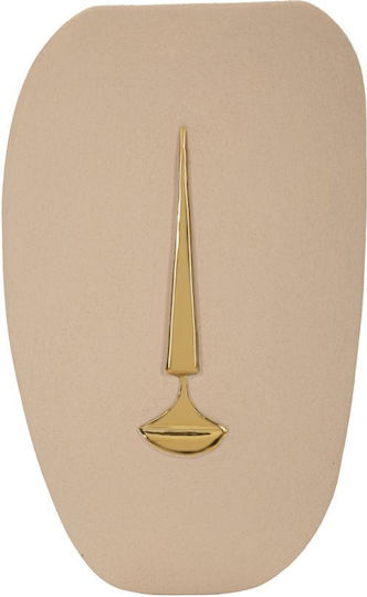Mauro F Wall Decor Lagos Beige Made of Ceramic Material 39.5x6.5x25cm