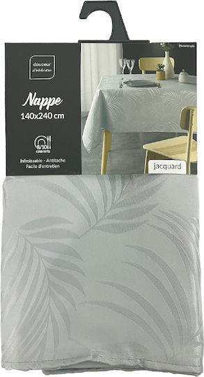 Spitishop Fleckabweisendes Tischtuch L-c Plumette Grau 140x240cm