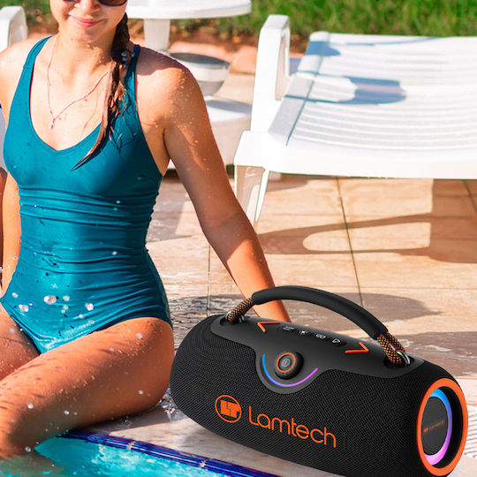 Lamtech Bluetooth Speaker 80W With Battery Life Up To 8 Hours Black Orange LAM980947