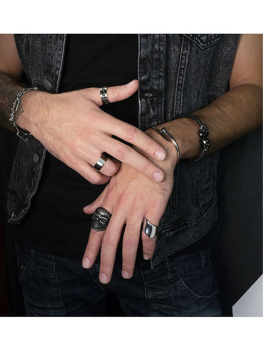 Theodora's Jewellery Men's Steel Wedding Ring