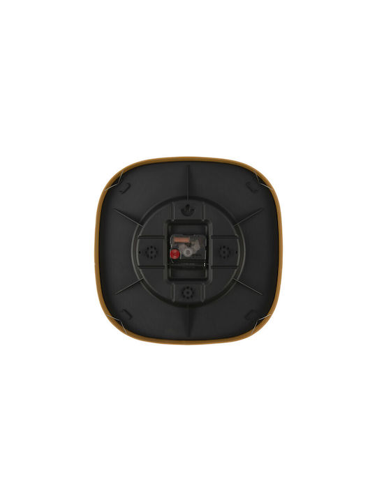 Karlsson Grato Cuadrado Wall Clock Metallic Yellow Ø29cm