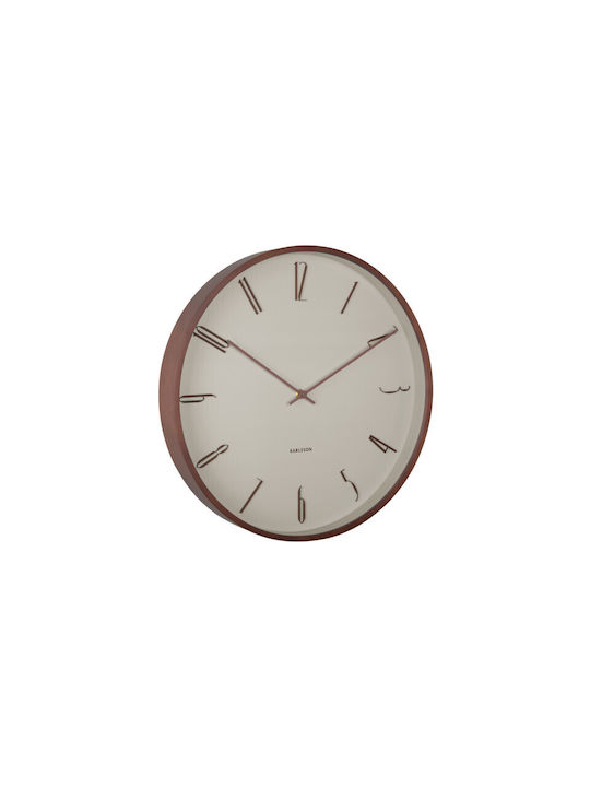 Karlsson Scandia Wooden Wall Clock Gray 40x5cm