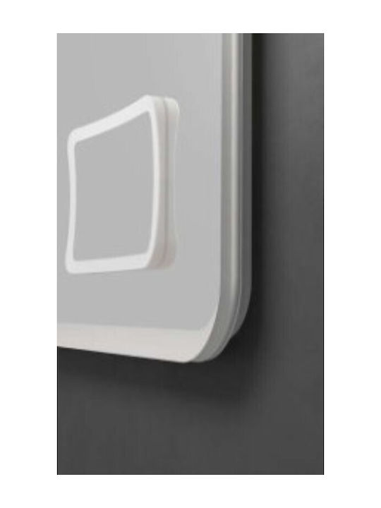 Imex Duomo Vergrößerung Quadratischer Badezimmerspiegel LED Berührung 100x80cm Weiß