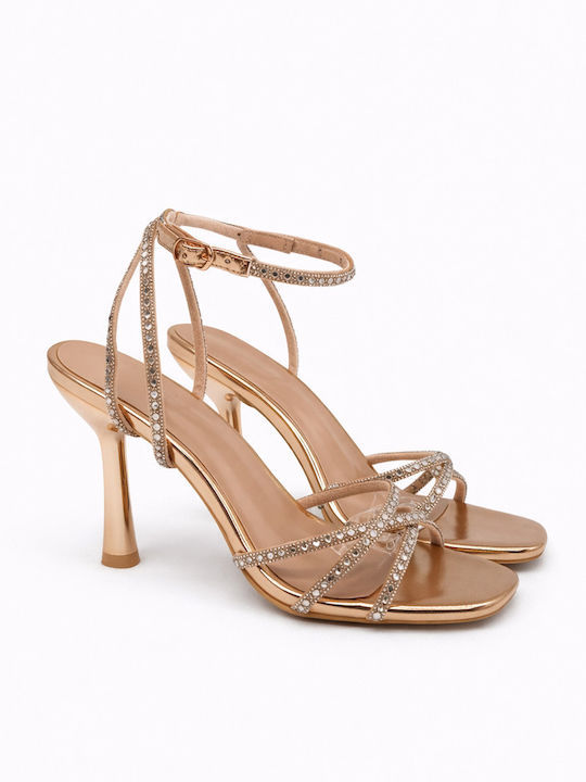 Damen Sandalen Rosa Gold