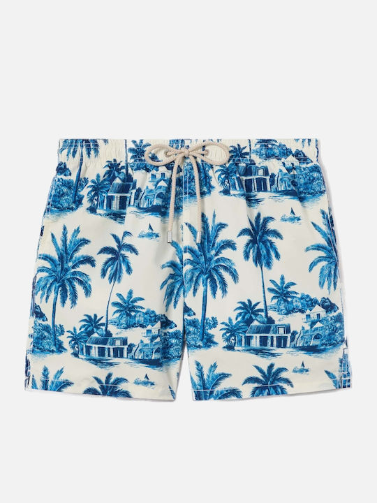 Gustavia Men's Swimwear Shorts Light Blue With Patterns