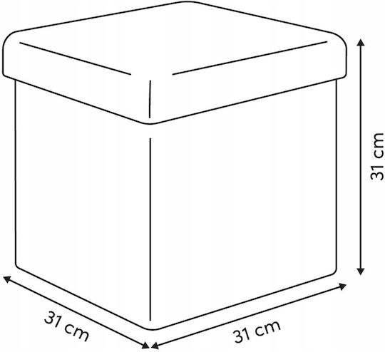 Taburet Camera De Zi Cu Spațiu De Depozitare Tapițat Cu Catifea Velvy Velvy 31x31x31cm