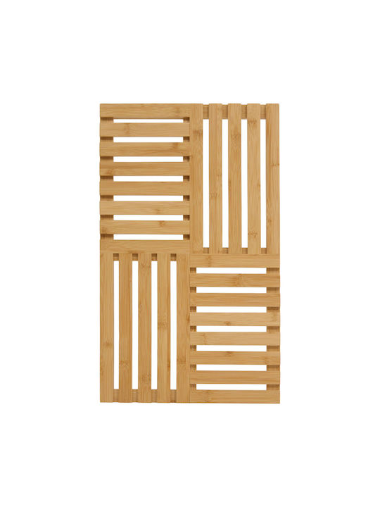 5Five Non-Slip Wooden Bath Mat F-v Slatted 213759 55x33cm