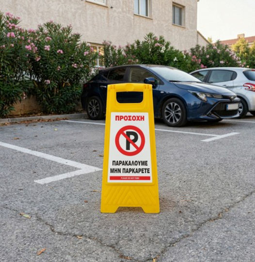 Πλαστικη Πινακιδα Απαγορευεται Παρκινγκ Τυπου Λ Infosign 18000
