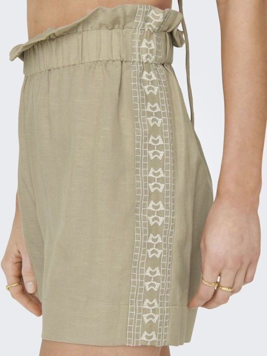 Women's Linen Shorts Green