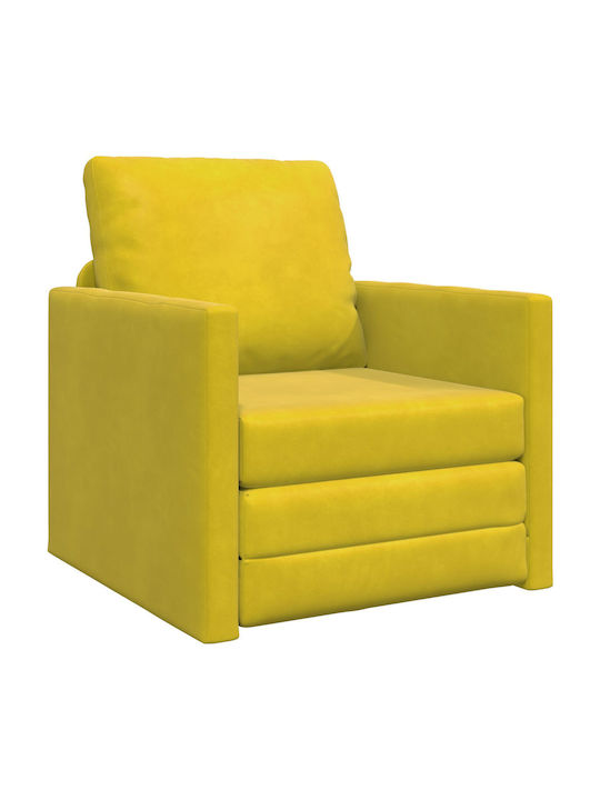 Schlafsessel Samt Dark Yellow 74x77x81cm