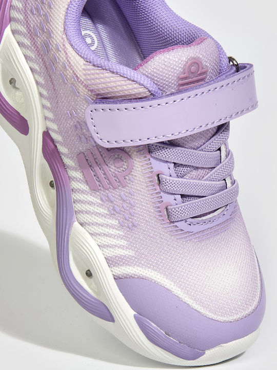 Παιδικά Sneakers με Σκρατς & Φωτάκια Μωβ