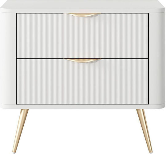 Lante Noptieră Din Lemn Cu Picioare Metalice Albă 63x55x38cm Lante Noptieră Din Lemn Cu Picioare Metalice Albă 63x55x38cm