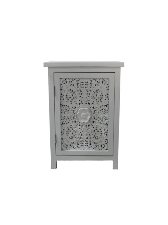 Nachttisch Exotic Holz White Antique White 43x37.5x61cm