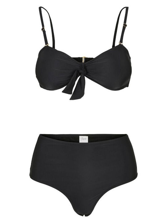 Set Bikini Ψηλόμεσο Μαύρο
