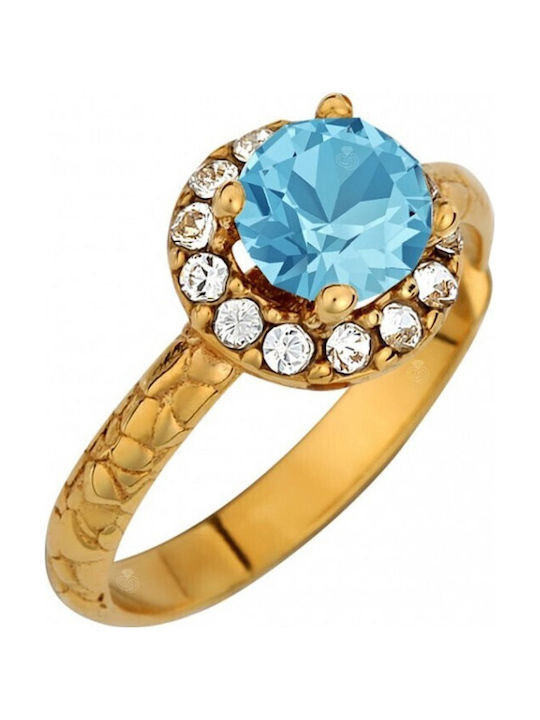 Verorama Women's Gold Plated Silver Ring