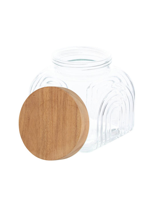 5Five F-v Arche Glass Transparent Sugar Pasta Jar with Airtight Lid 2400ml 1 Piece