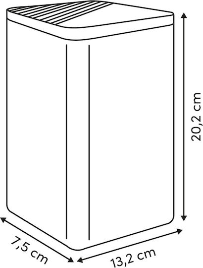 5Five F-v Signature Sugar Vase with Airtight Lid Metallic White 13x7.5x20cm