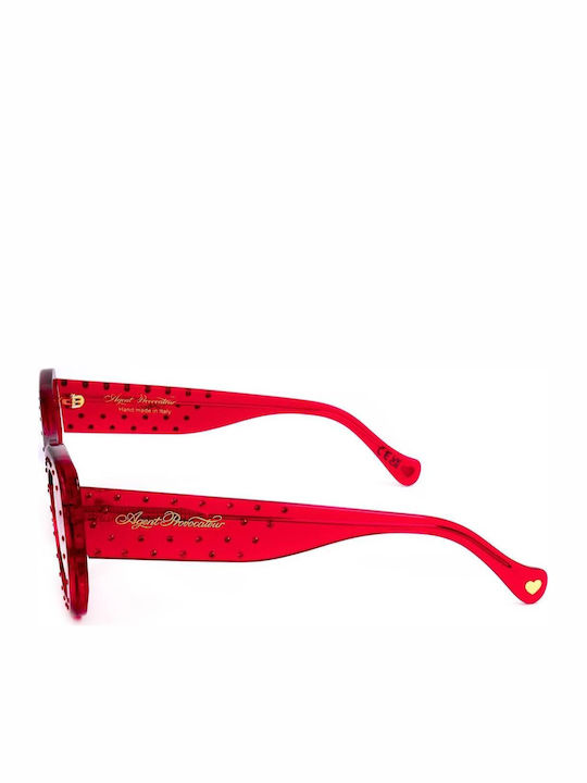 Agent Provocateur Unisex Γυαλιά Ηλίου με Κόκκινο Σκελετό και Φούξια Φακό