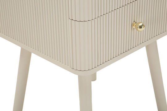 Нощно Шкафче Дървено Екрю 59x34x37.5см