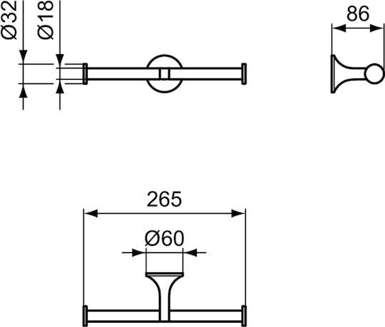 Ideal Standard La Dolce Vita Държач За Хартия Сребрист Ideal Standard La Dolce Vita Държач За Хартия Сребрист