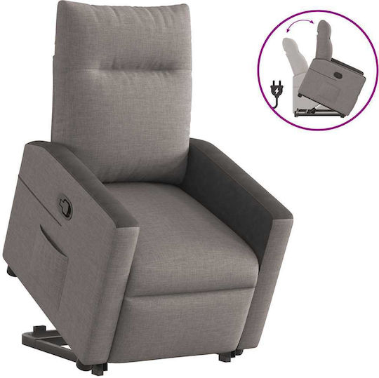 Armchair with Footstool 50x54x100cm Taupe Armchair with Footstool 50x54x100cm Taupe