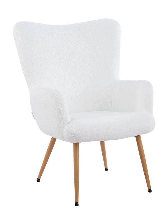Lunelle White Armchair 71x80x95cm