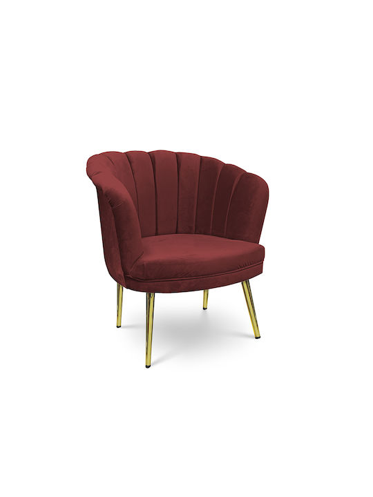Coquille Armchair Burgundy 80x78x85cm