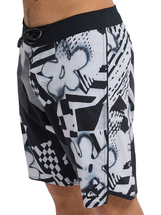 Men's Swimwear Bermuda Black/White with Patterns