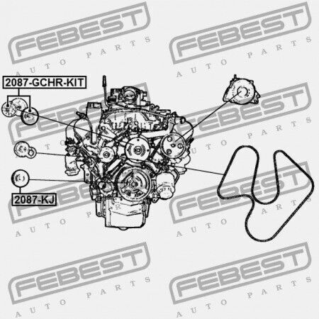 Chrysler Aspen Hg 2007-2009 53030958ag Satz Gürtel für Autotriebwerk Riemen